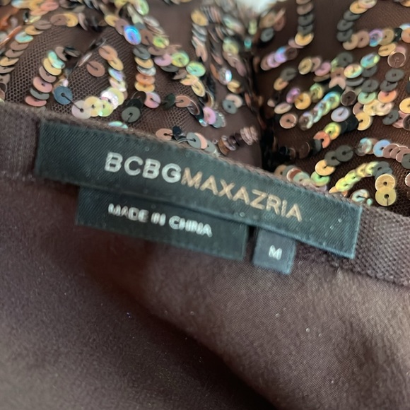 Brown sequined circle skirt. - Picture 3 of 4